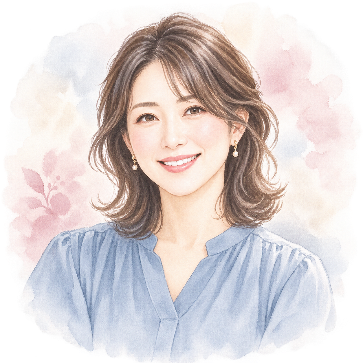 ちよさんを表す水彩人物イラスト